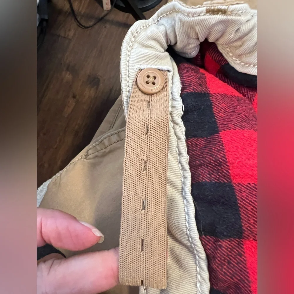 Gap Kids Flannel Lined Chino Pants Size Kids 14 Husky Color Tan